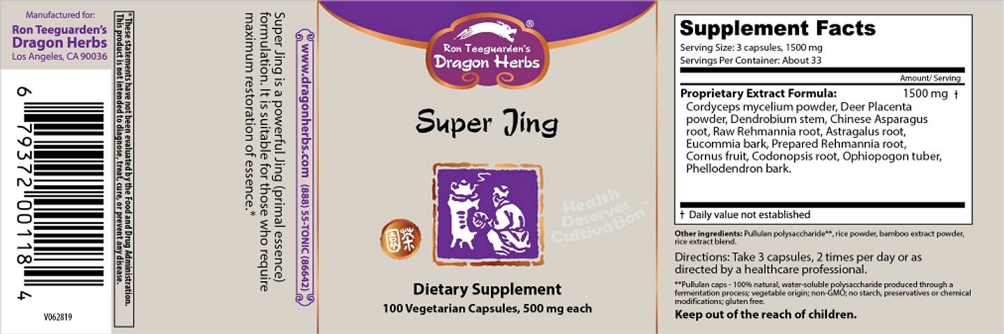 Dragon Herbs, Super Jing label