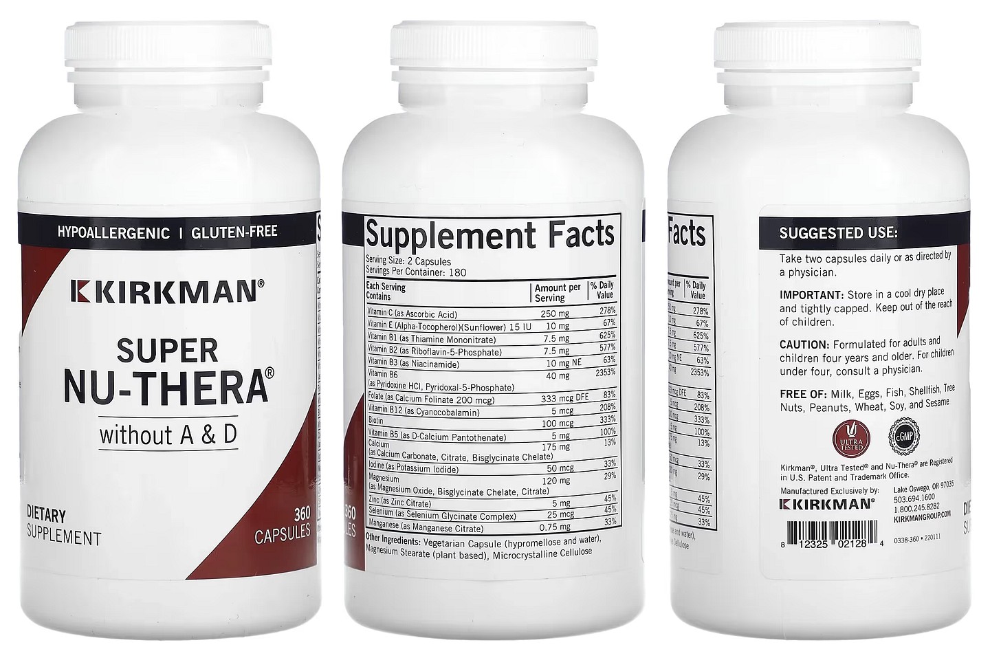 Kirkman Labs, Super Nu-Thera Without A& D packaging