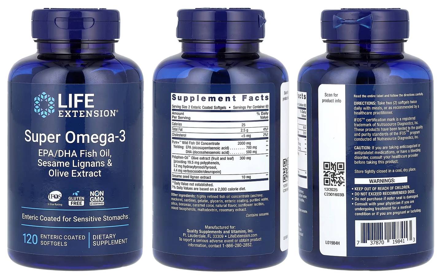 Life Extension, Super Omega-3 packaging