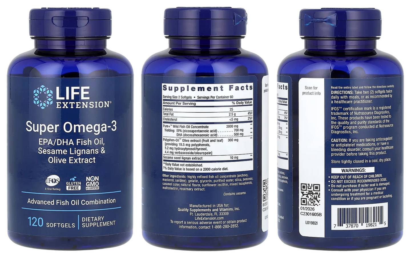 Life Extension, Super Omega-3 packaging