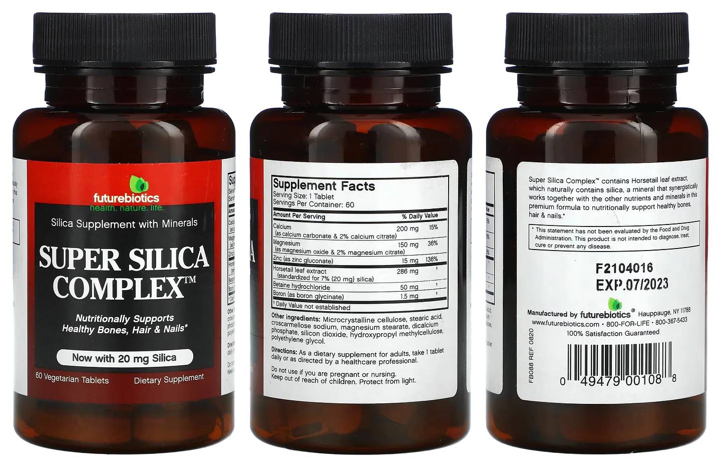 Futurebiotics, Super Silica Complex packaging