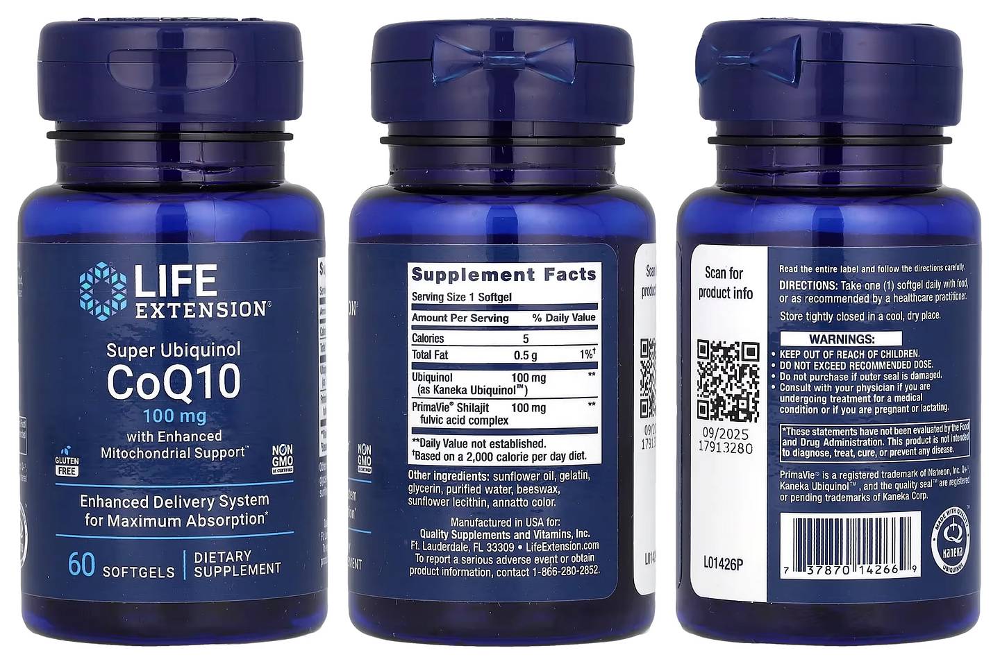 Life Extension, Super Ubiquinol CoQ10 with Enhanced Mitochondrial Support packaging