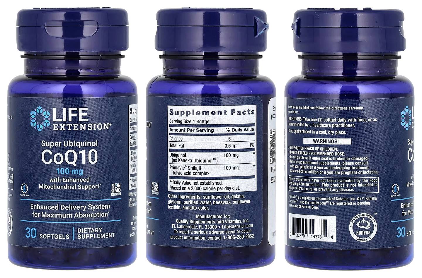 Life Extension, Super Ubiquinol CoQ10 with Enhanced Mitochondrial Support packaging