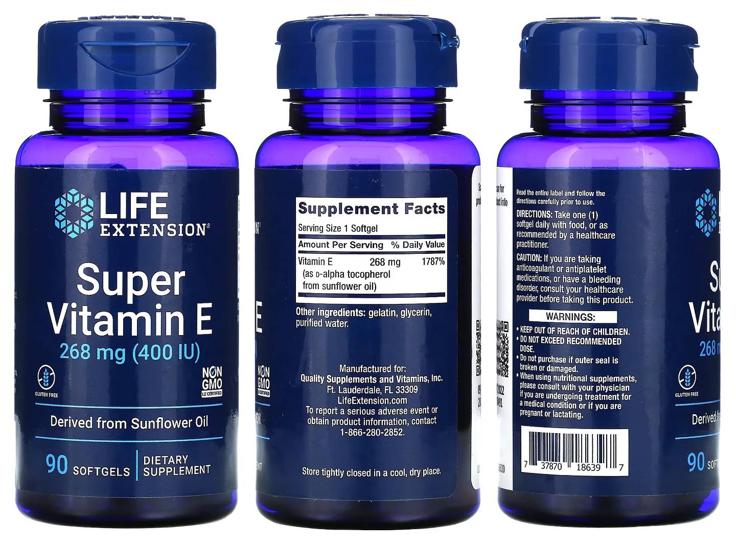 Life Extension, Super Vitamin E packaging