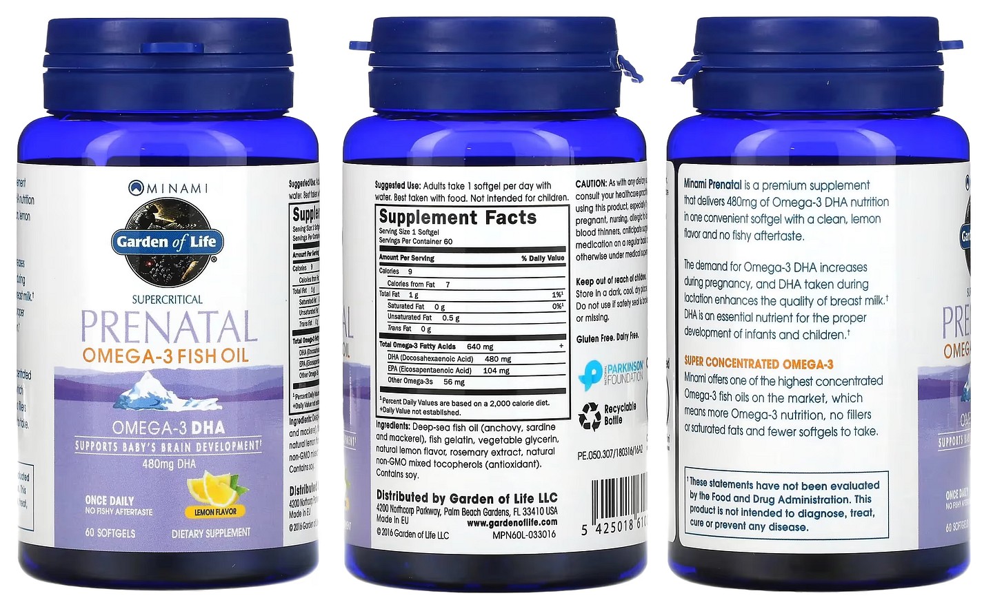 Minami Nutrition, Supercritical Prenatal packaging