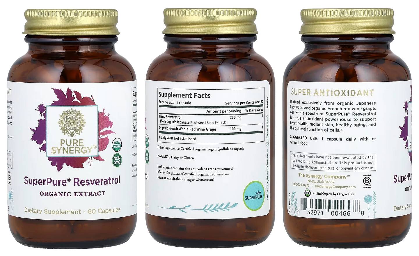 Pure Synergy, SuperPure® Resveratrol packaging