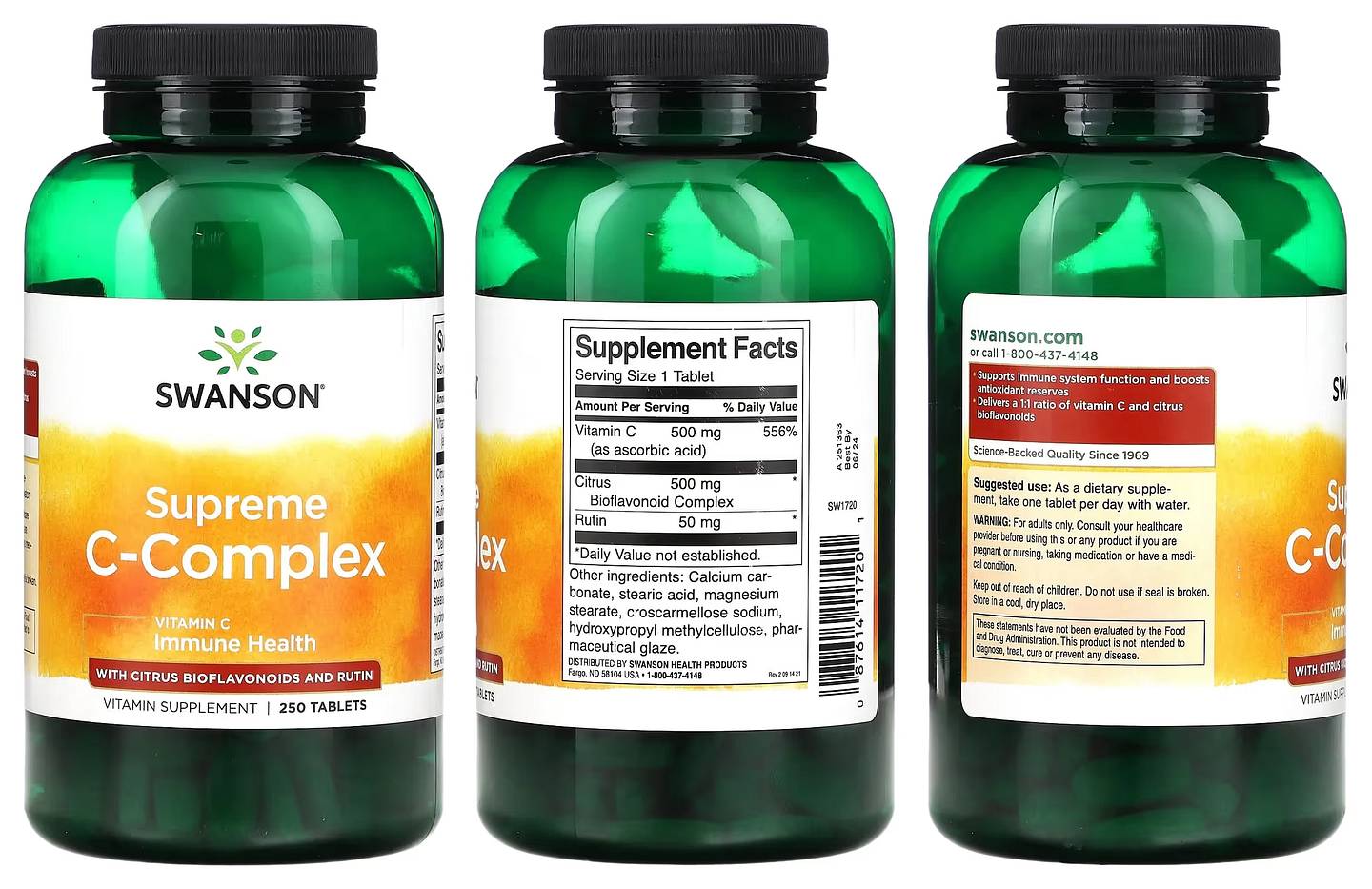 Swanson, Supreme C-Complex with Citrus Bioflavonoids packaging