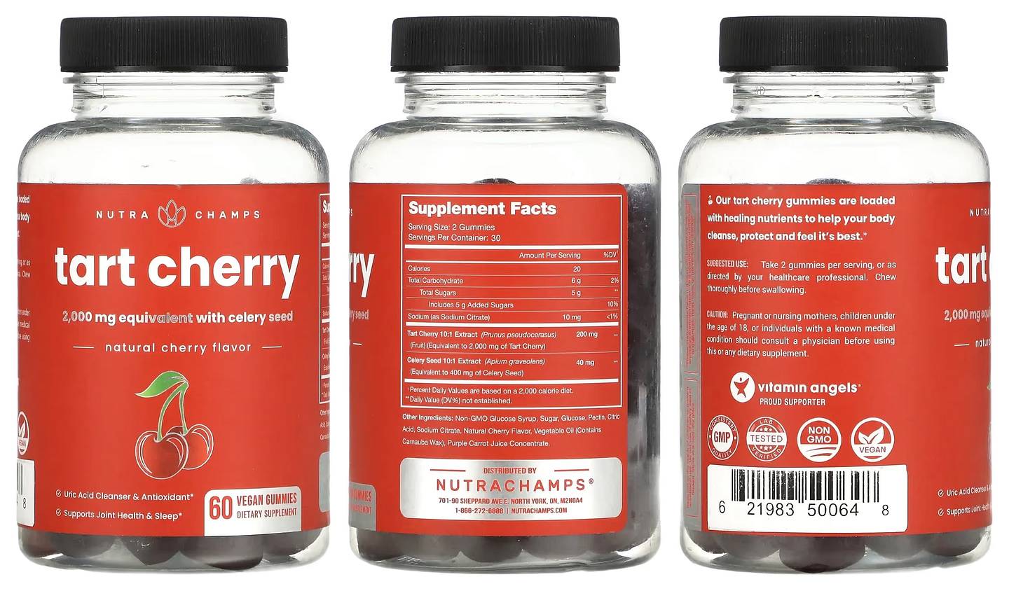 NutraChamps, Tart Cherry packaging