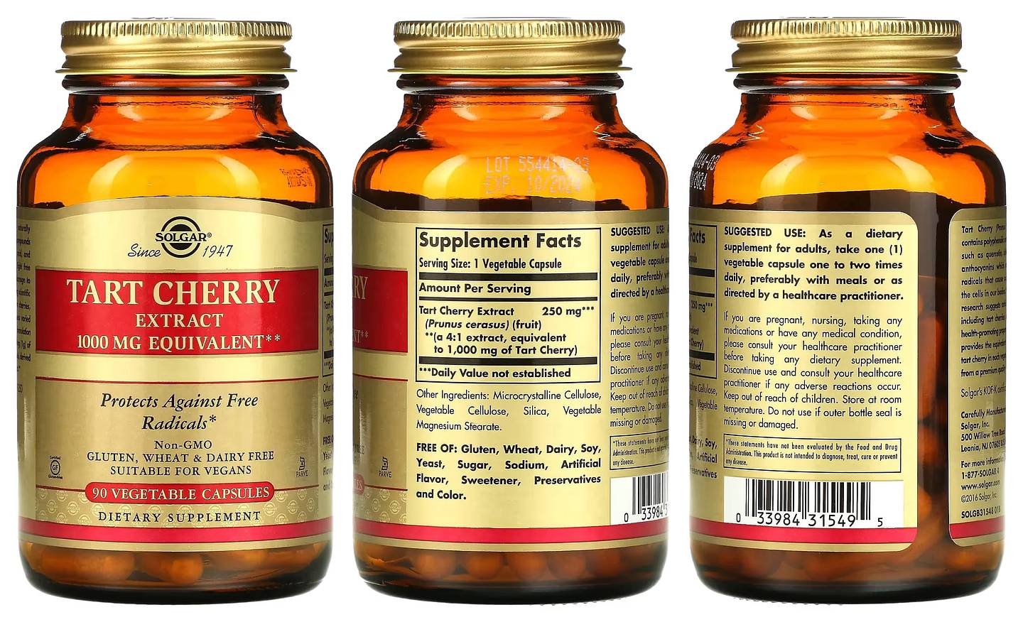 Solgar, Tart Cherry Extract packaging