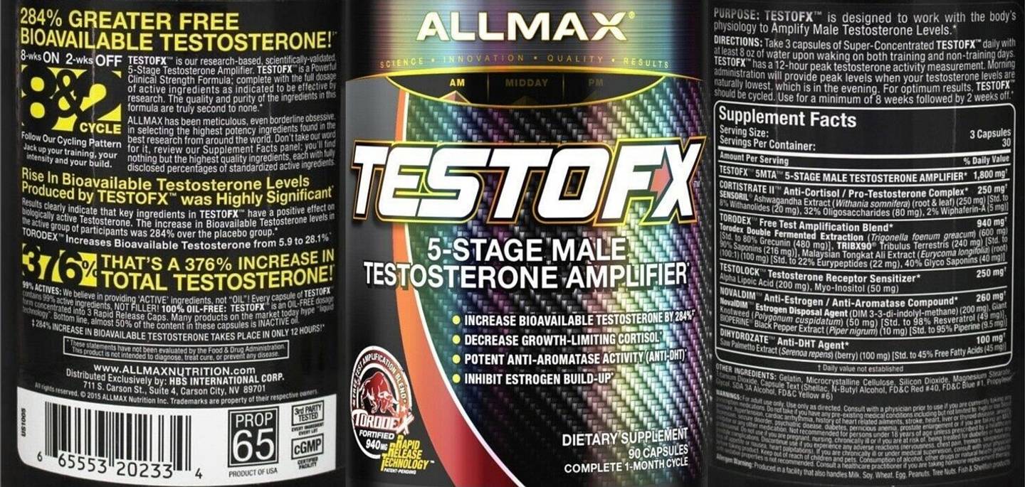 ALLMAX, TestoFX label