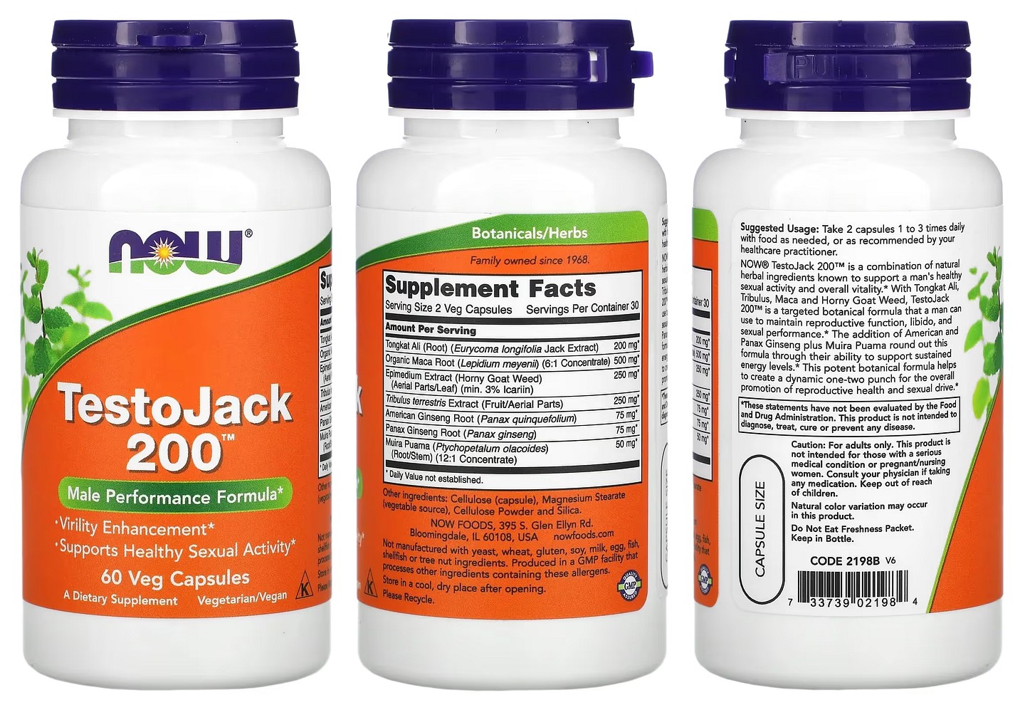 NOW Foods, TestoJack 200 packaging