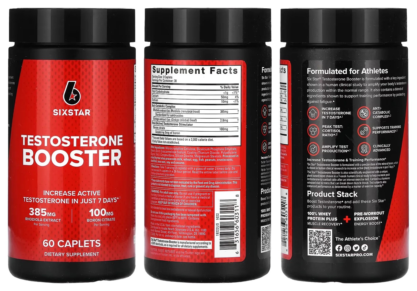 Six Star, Testosterone Booster packaging