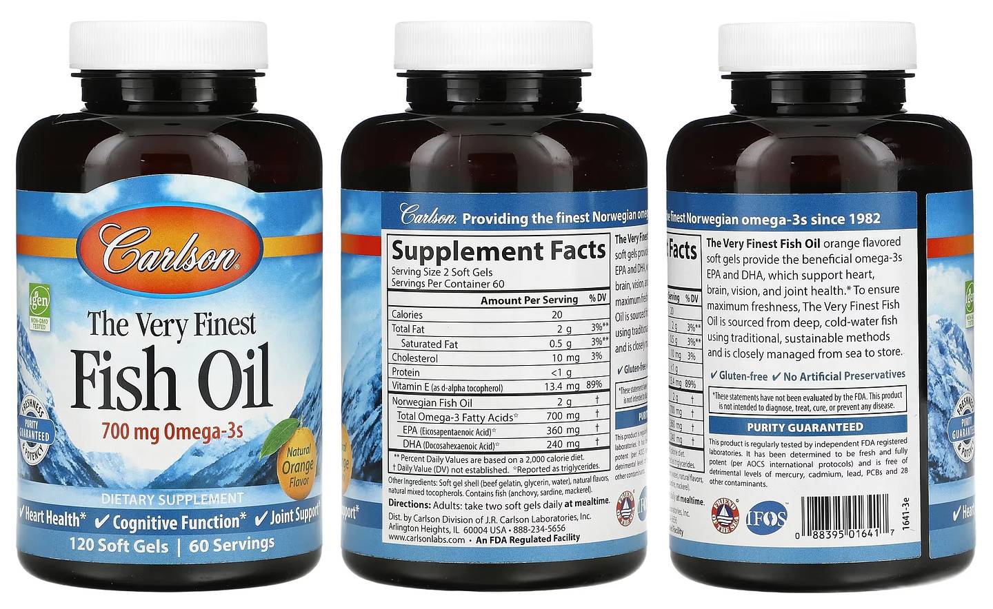 Carlson, The Very Finest Fish Oil packaging