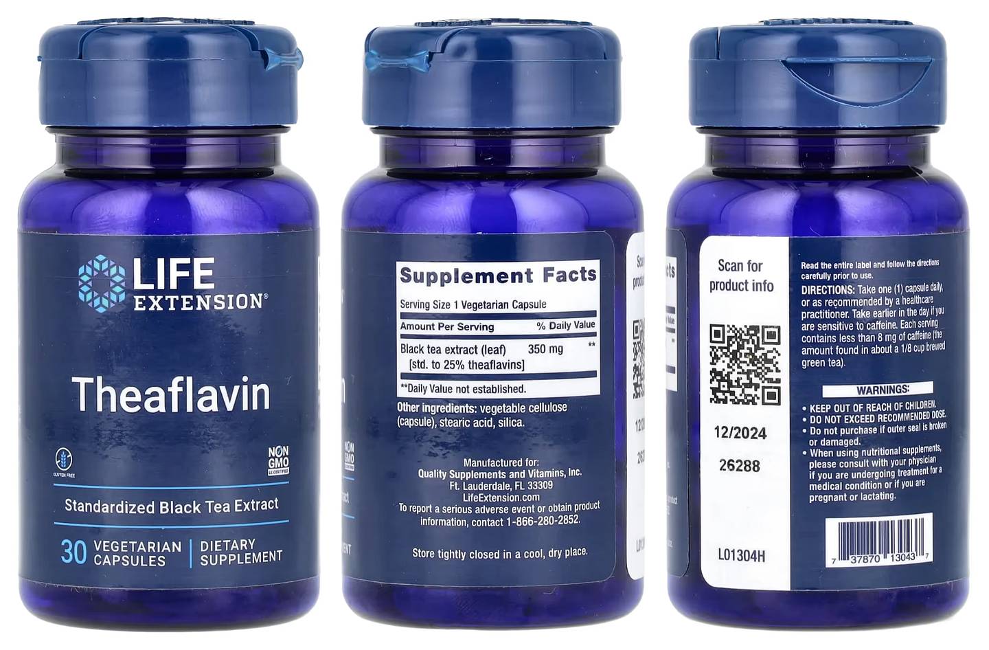 Life Extension, Theaflavin packaging