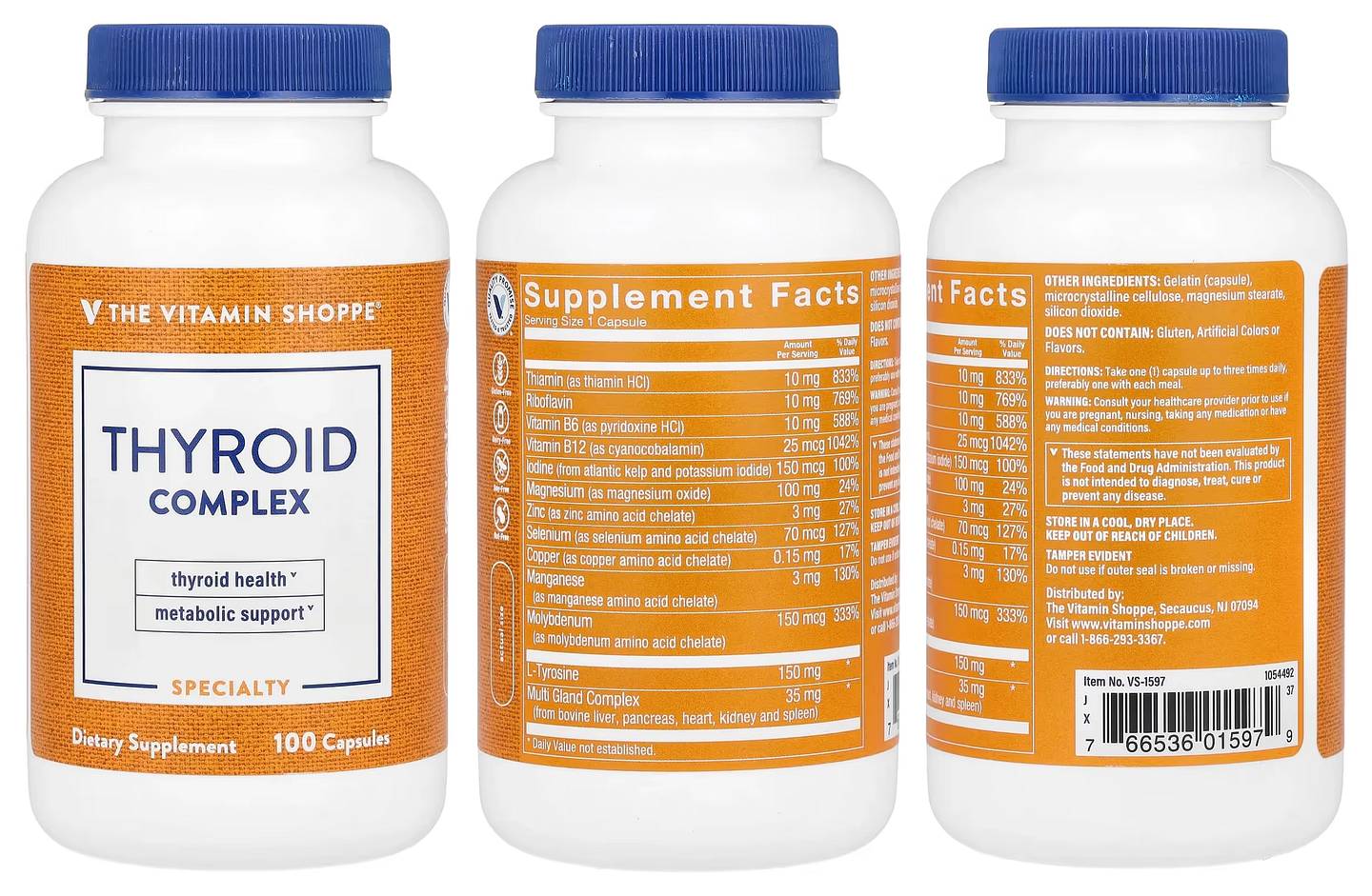 The Vitamin Shoppe, Thyroid Complex packaging