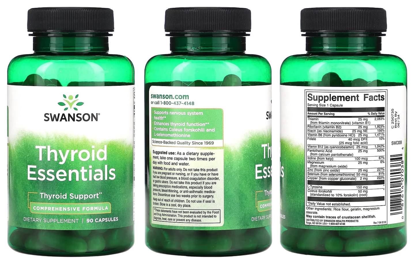 Swanson, Thyroid Essentials packaging