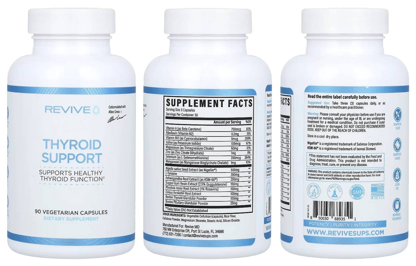 Revive, Thyroid Support packaging