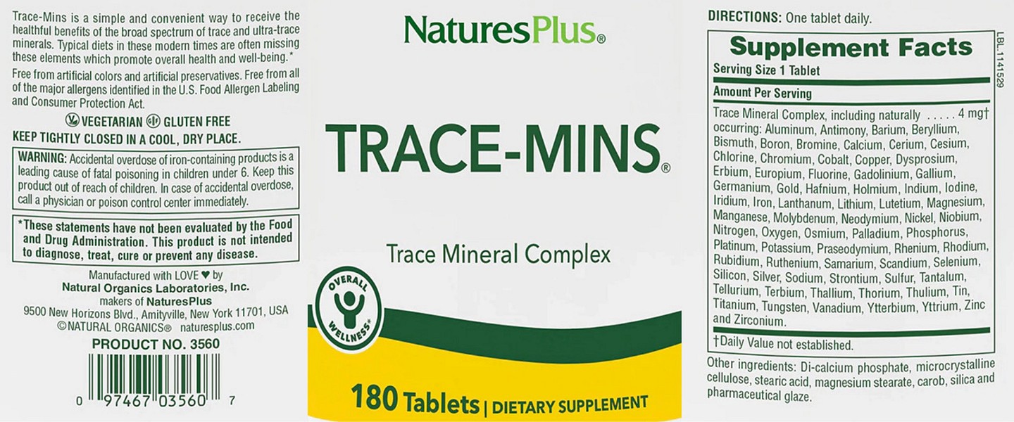 NaturesPlus, Trace-Mins label