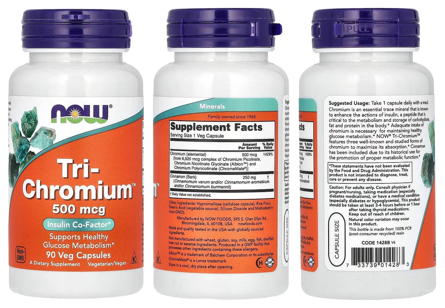 NOW Foods, Tri-Chromium packaging