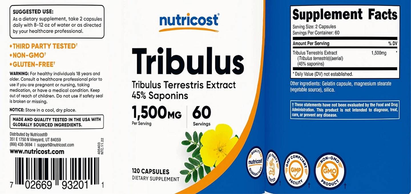 Nutricost, Tribulus label