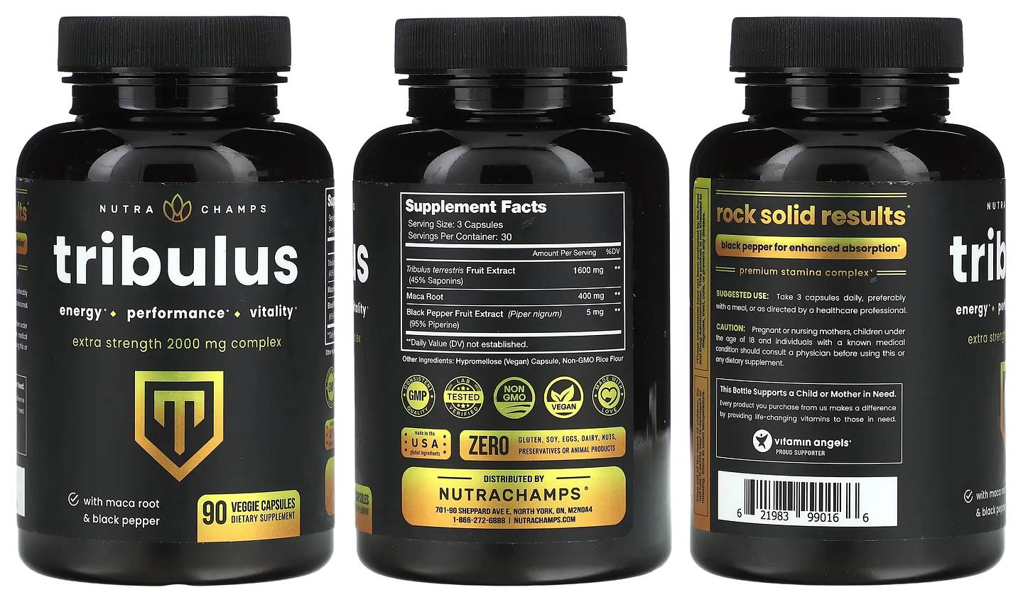 NutraChamps, Tribulus packaging