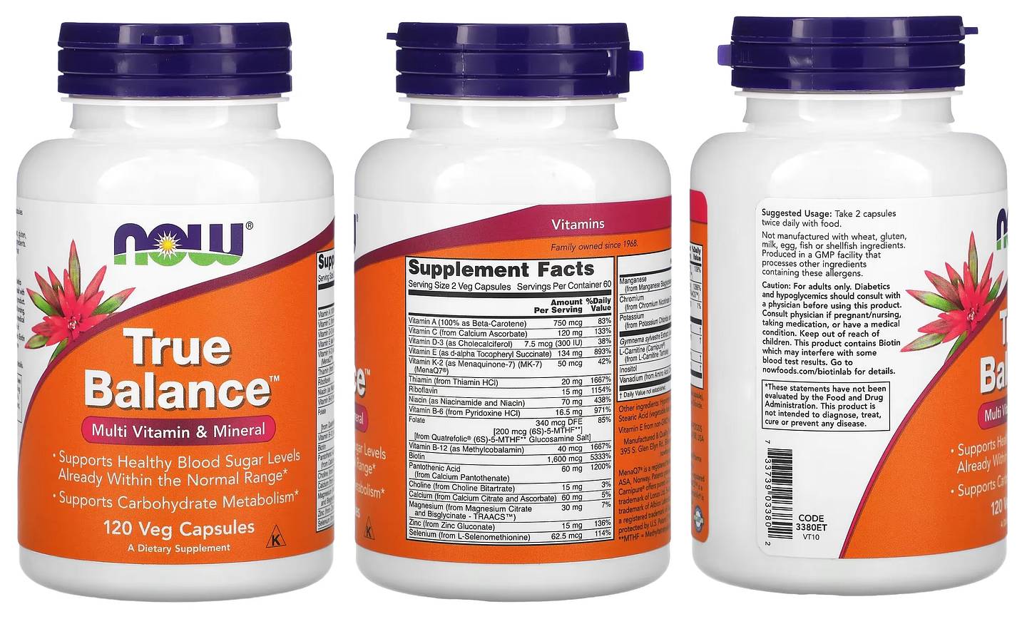 NOW Foods, True Balance packaging