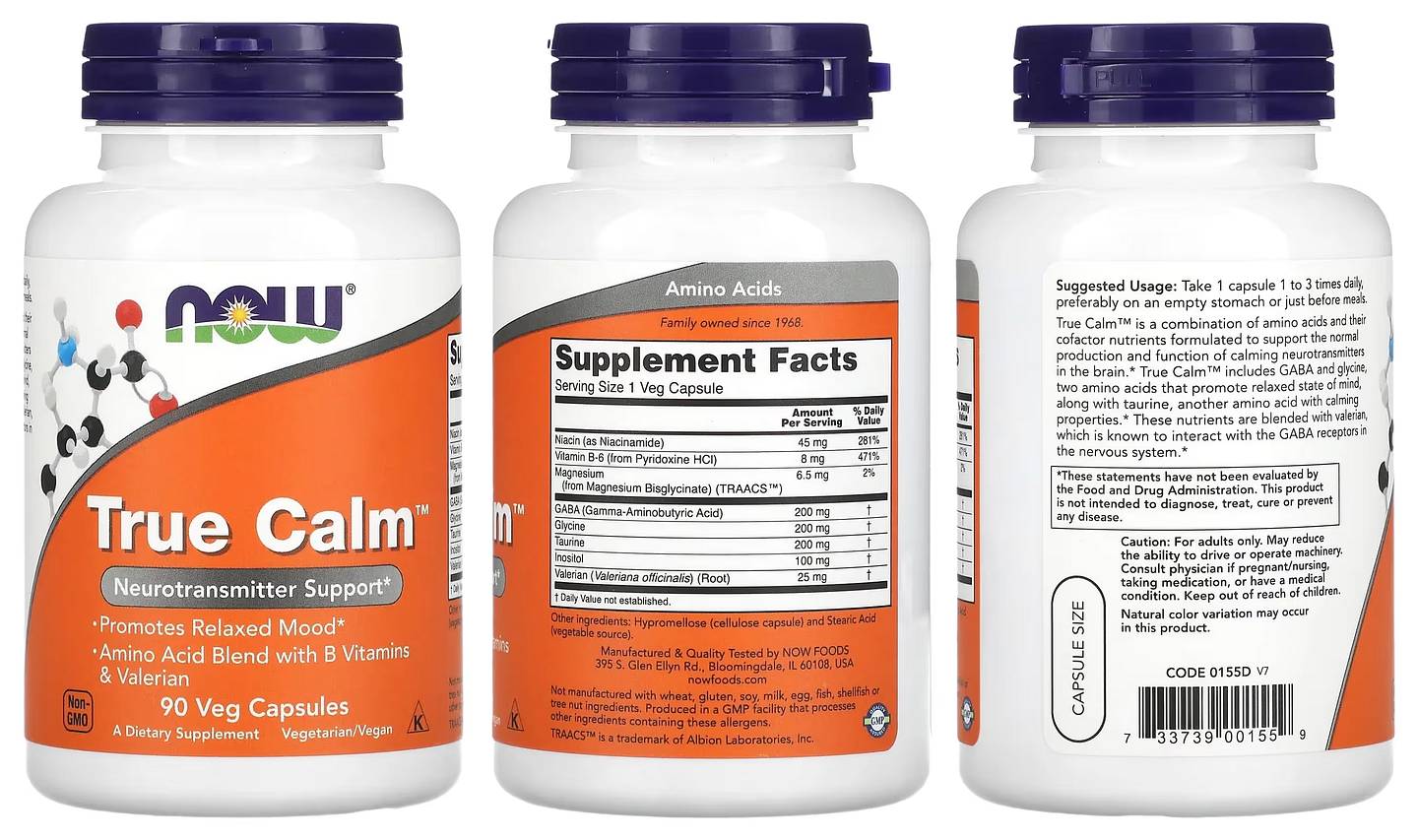 NOW Foods, True Calm packaging