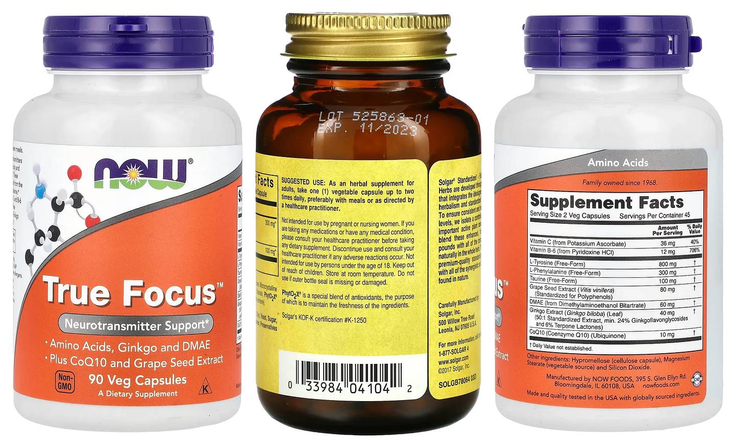 NOW Foods, True Focus packaging