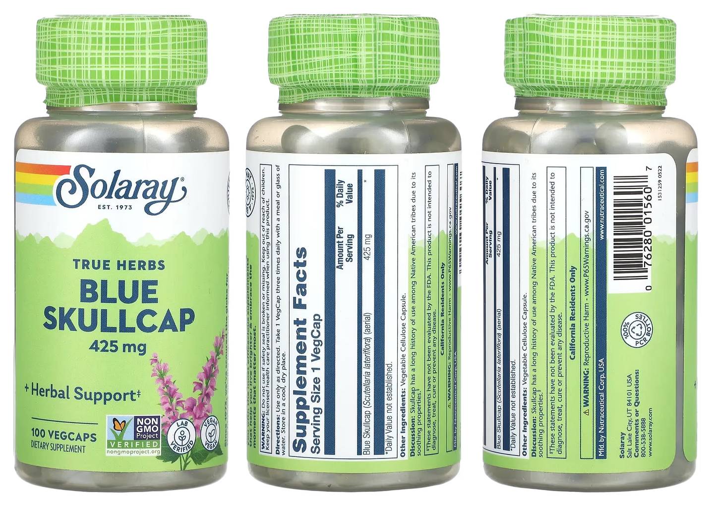 Solaray, True Herbs packaging