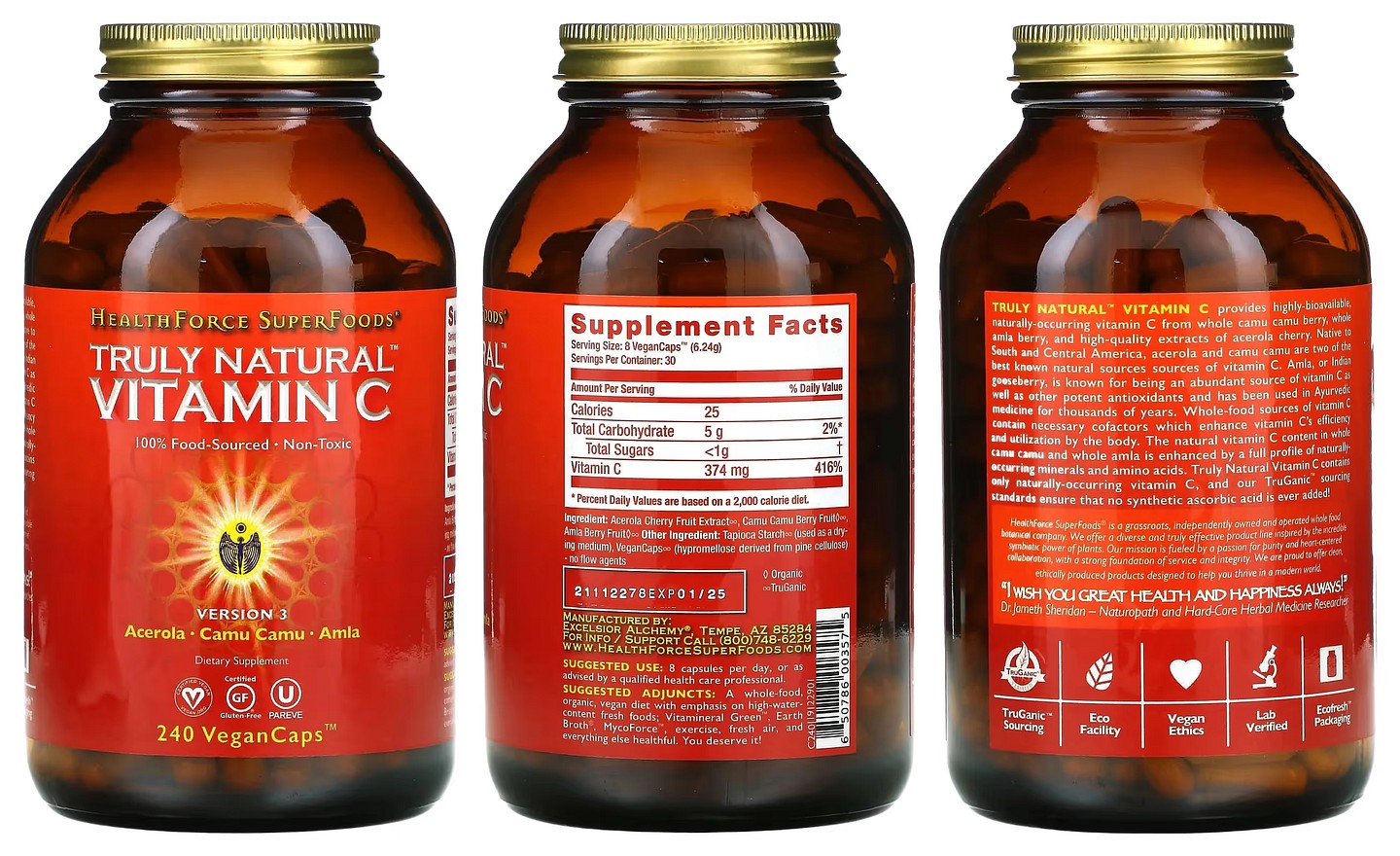 HealthForce Superfoods, Truly Natural Vitamin C packaging