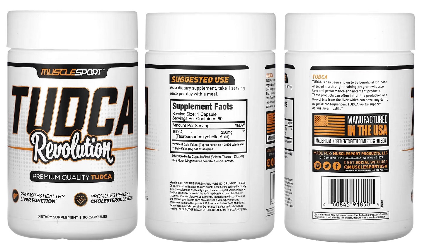 MuscleSport, TUDCA Revolution packaging