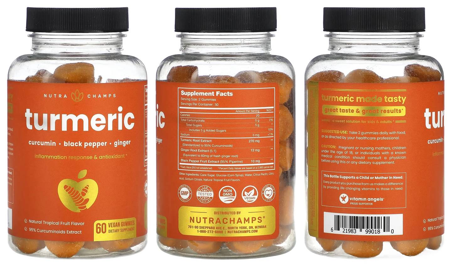 NutraChamps, Turmeric packaging