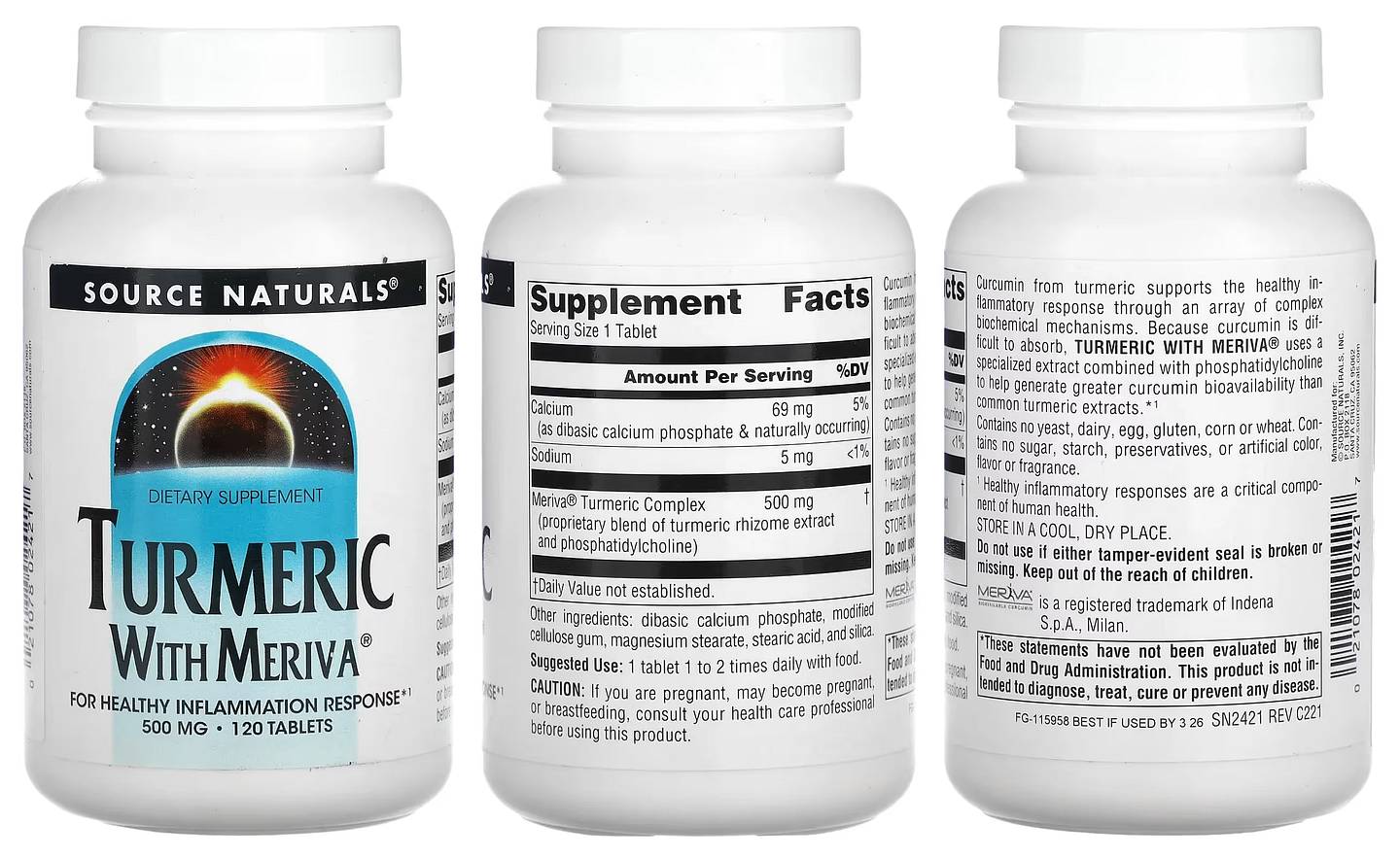 Source Naturals, Turmeric with Meriva packaging