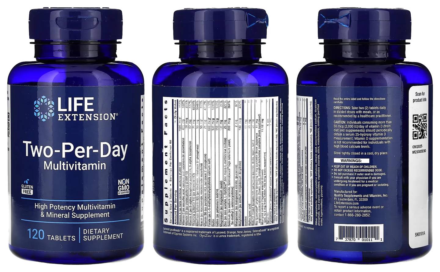 Life Extension, Two-Per-Day Multivitamin, V2 packaging