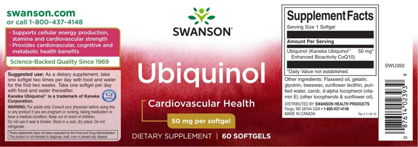 Swanson, Ubiquinol label