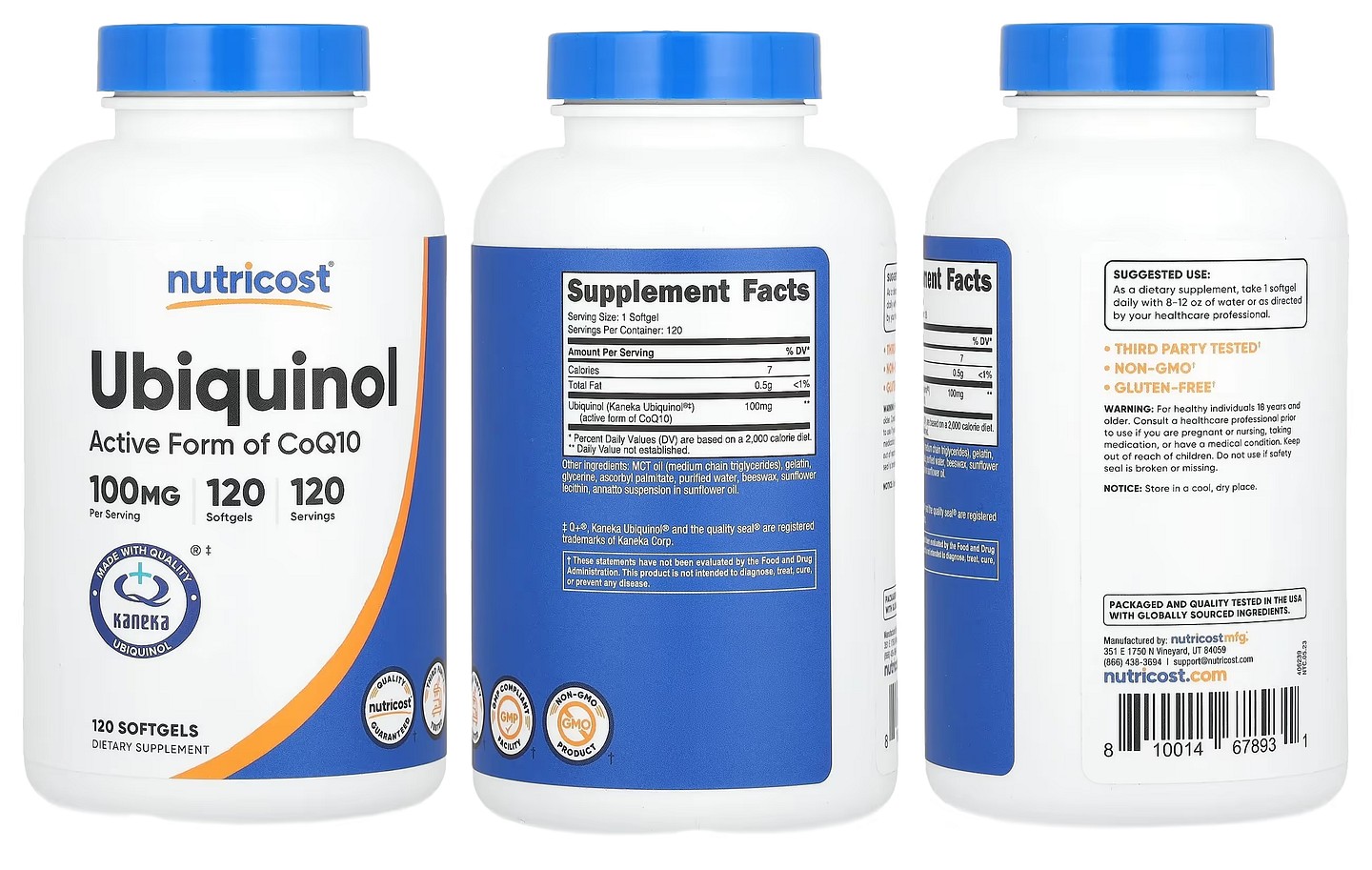 Nutricost, Ubiquinol packaging