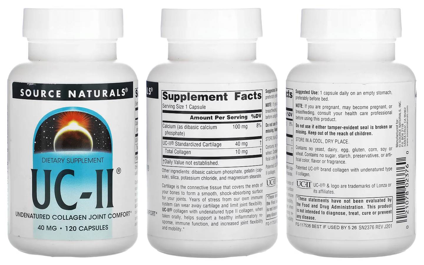 Source Naturals, UC-II packaging