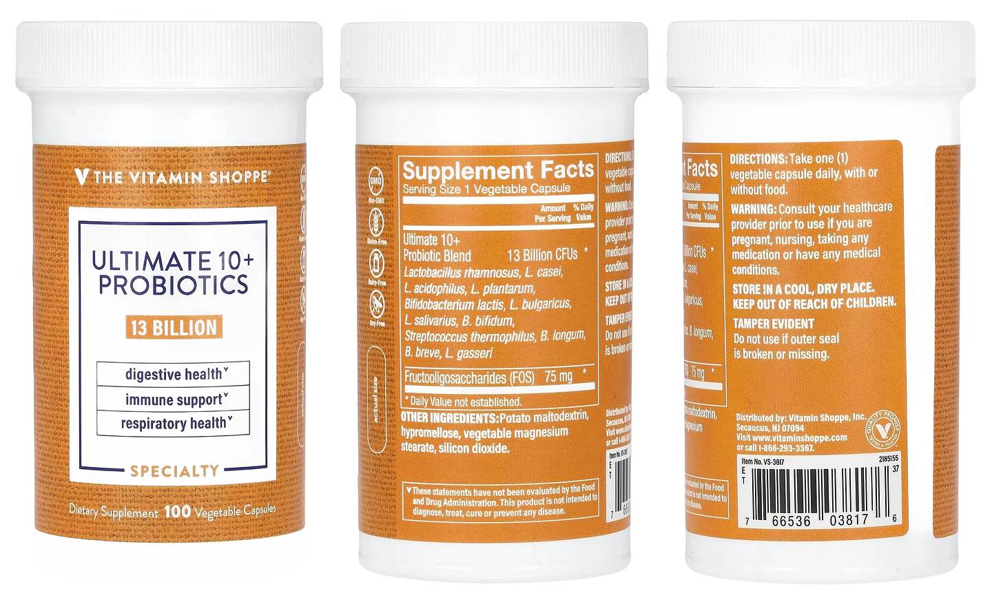 The Vitamin Shoppe, Ultimate 10+ Probiotics packaging