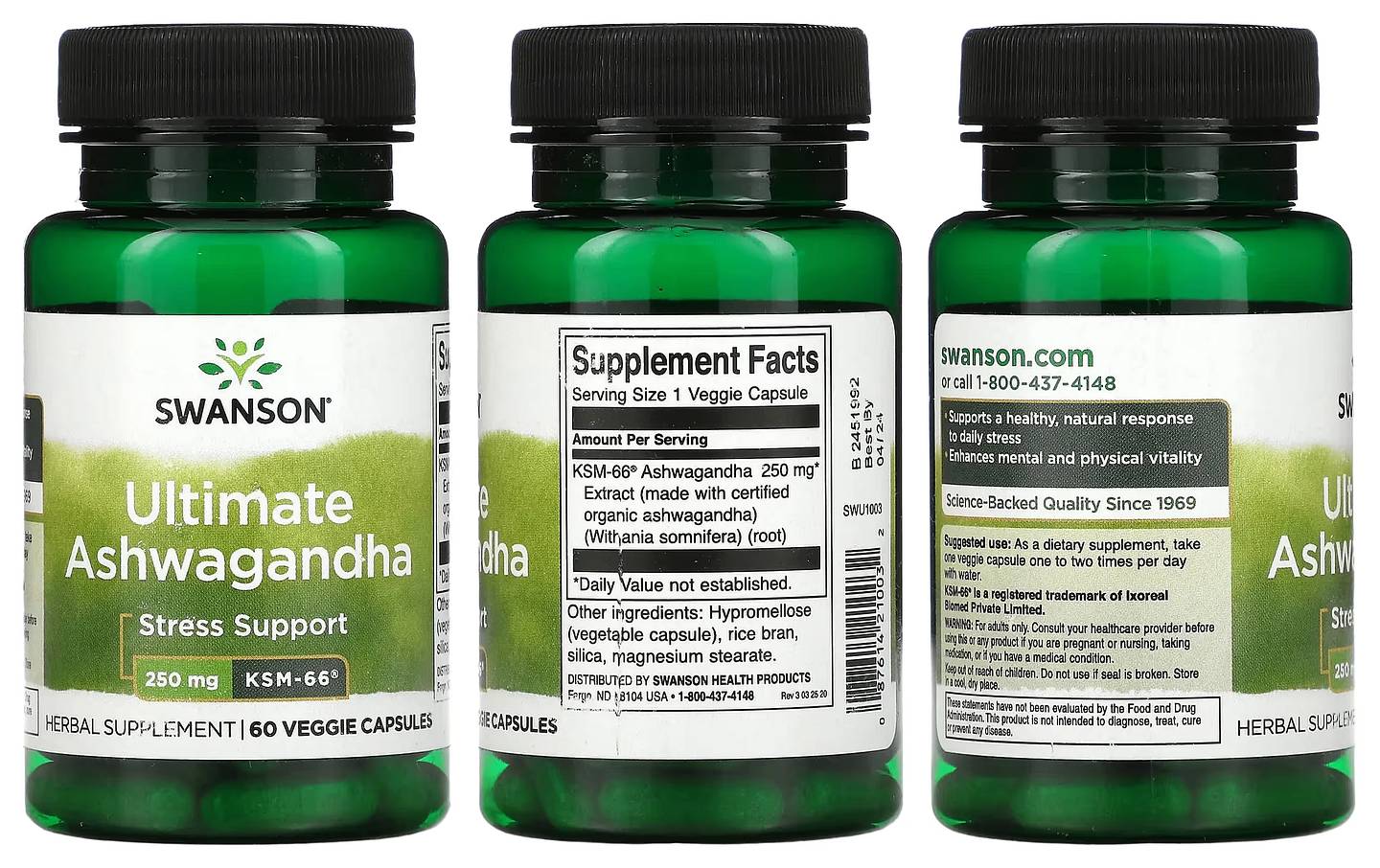 Swanson, Ultimate Ashwagandha packaging