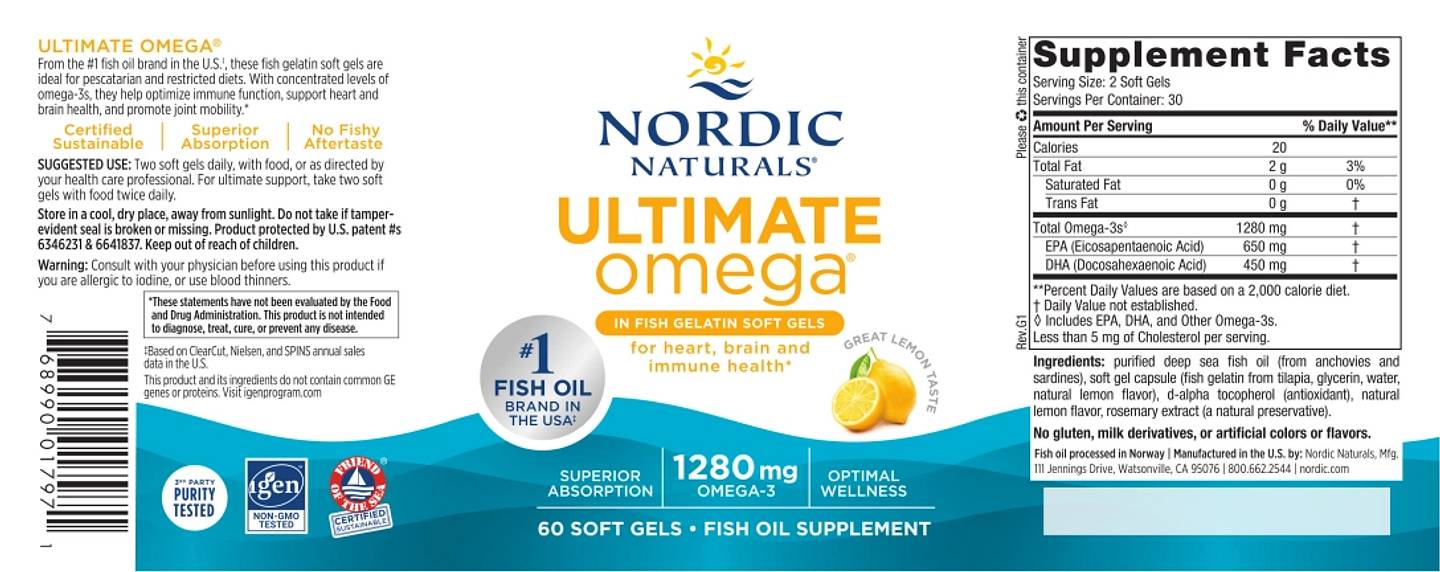 Nordic Naturals, Ultimate Omega label