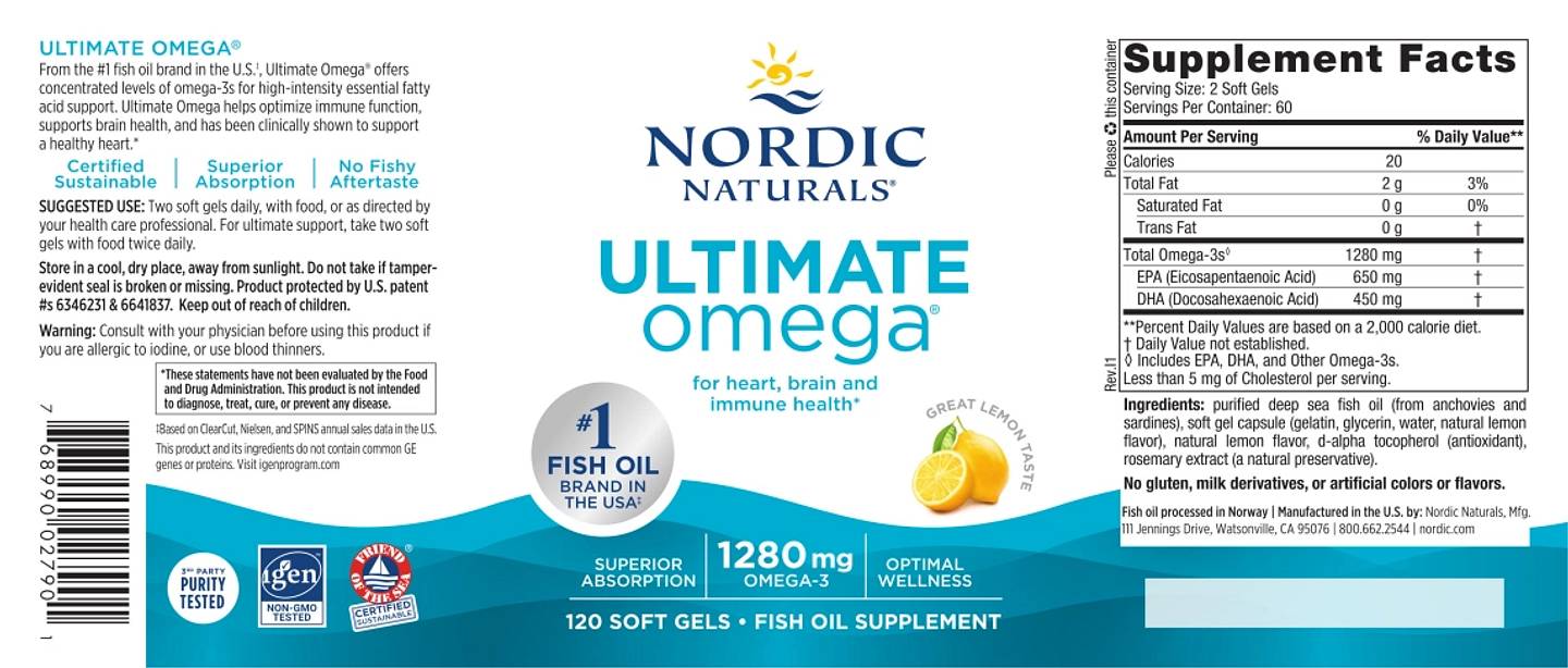 Nordic Naturals, Ultimate Omega label