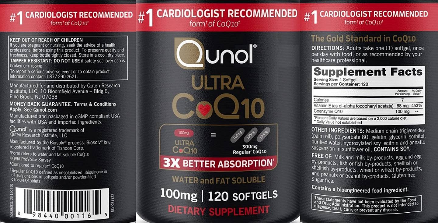 Qunol, Ultra CoQ10 label