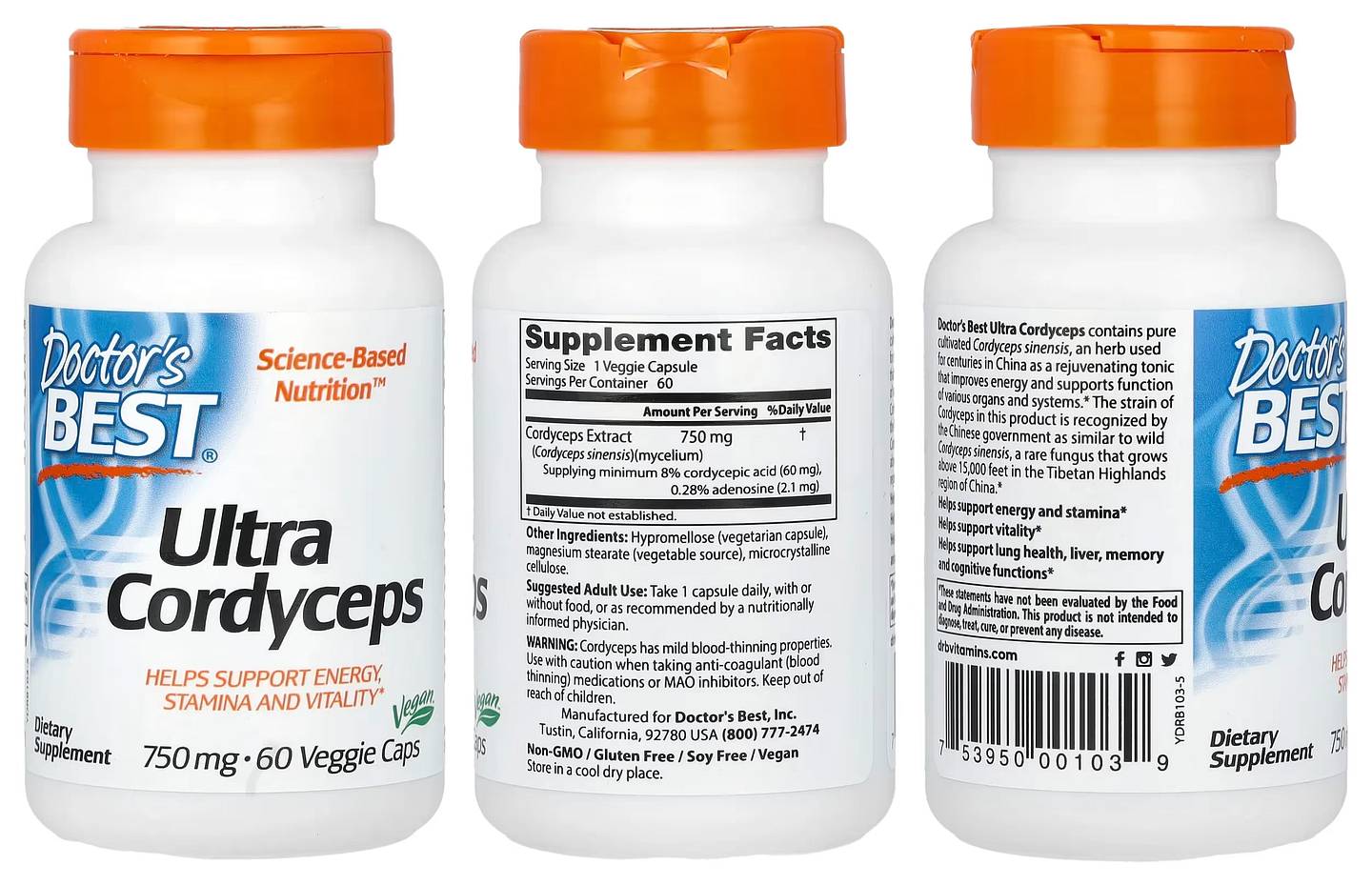 Doctor's Best, Ultra Cordyceps packaging