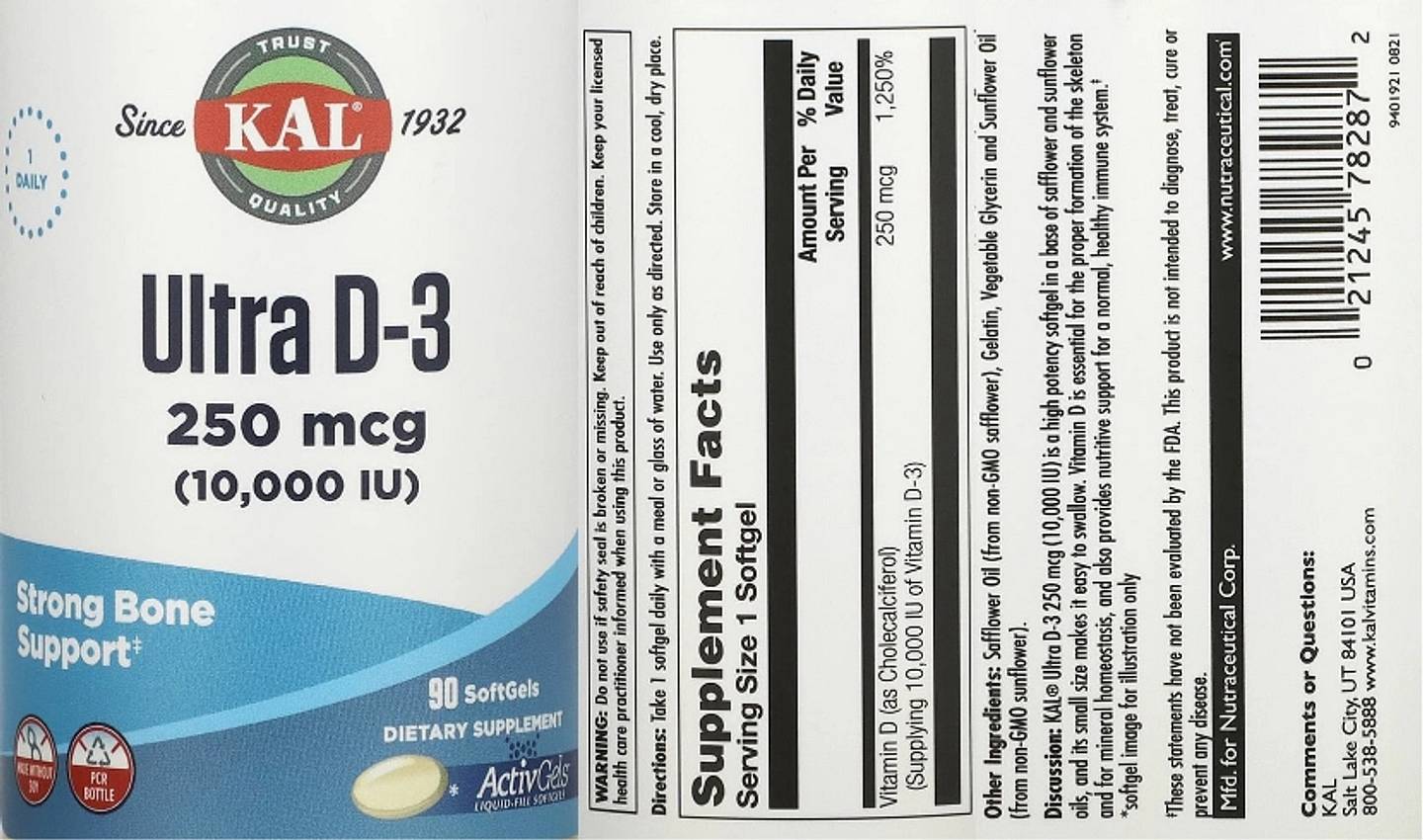 KAL, Ultra D-3 label