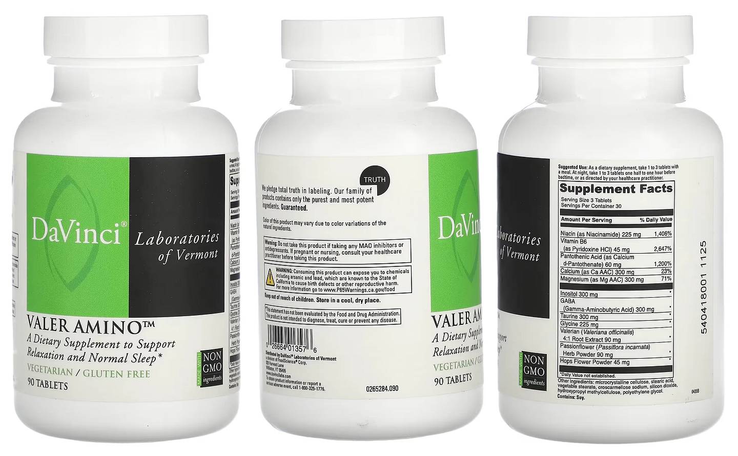 DaVinci Laboratories of Vermont, Valer Amino packaging