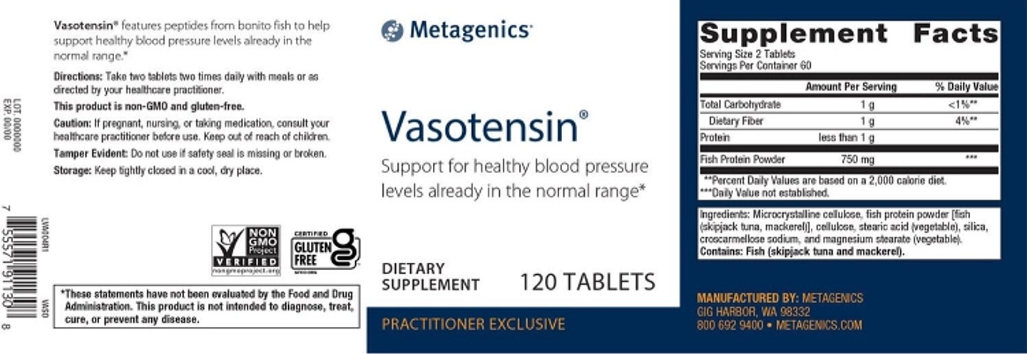 Metagenics, Vasotensin label