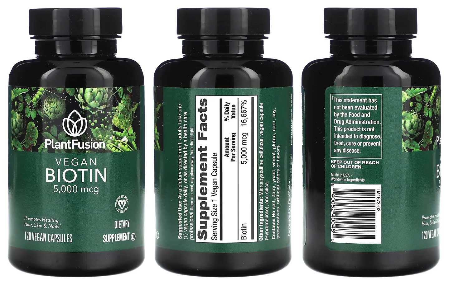 PlantFusion, Vegan Biotin packaging