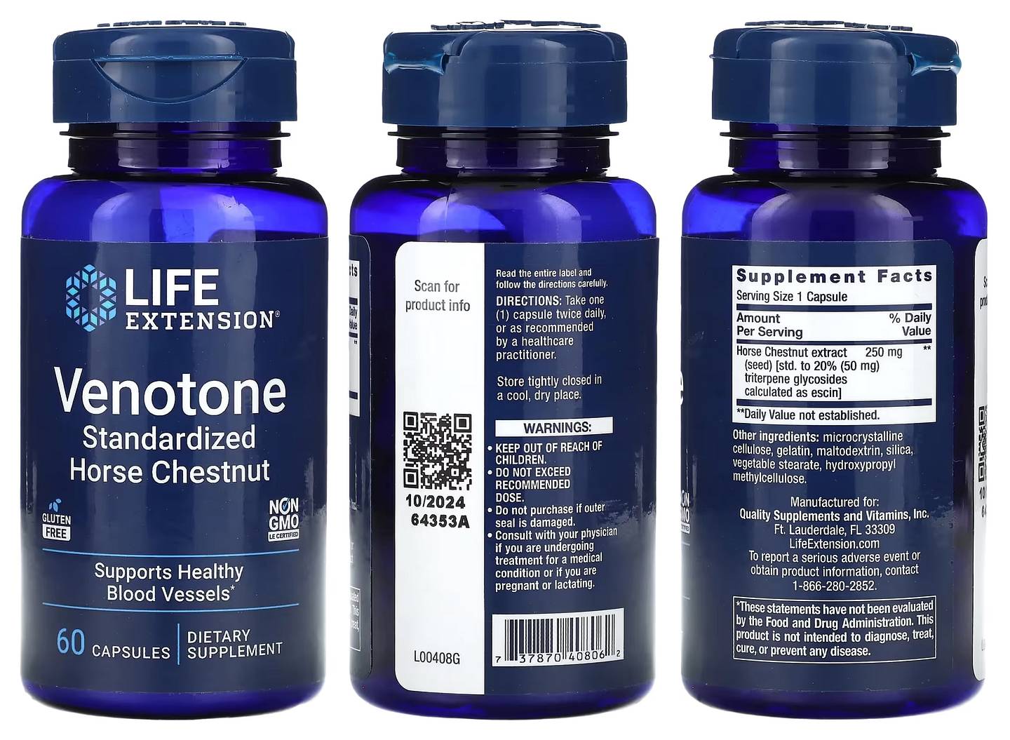 Life Extension, Venotone packaging