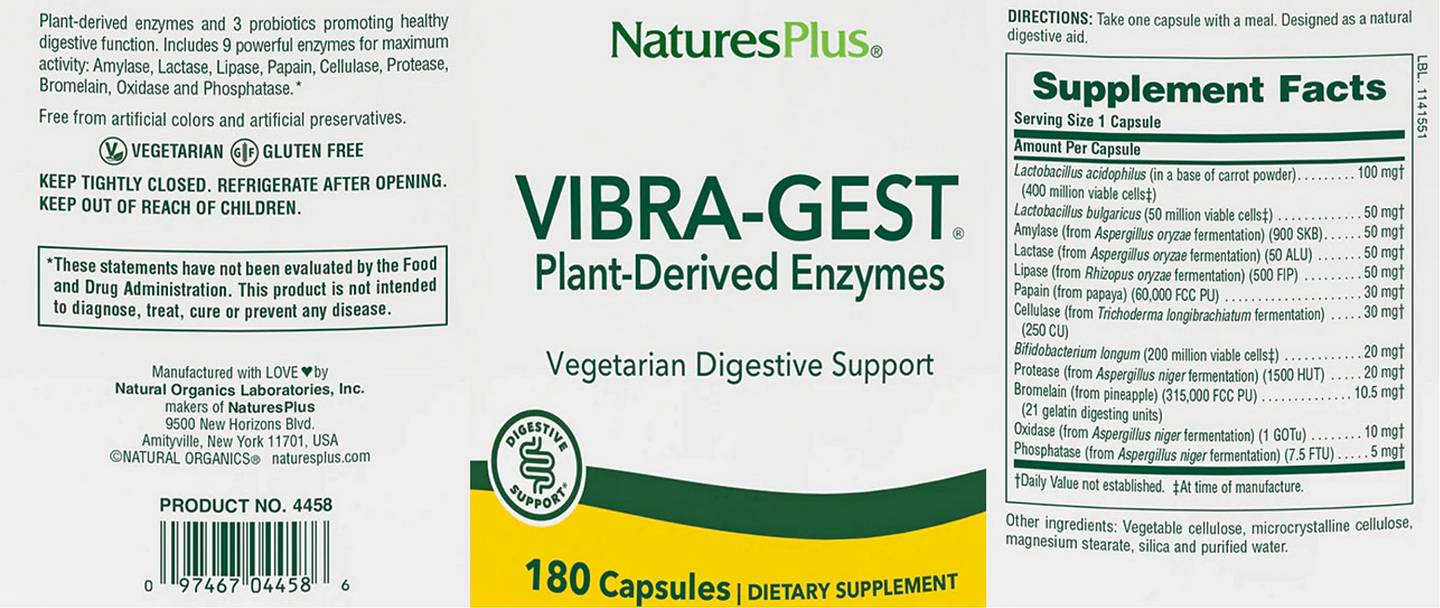 NaturesPlus, Vibra-Gest label