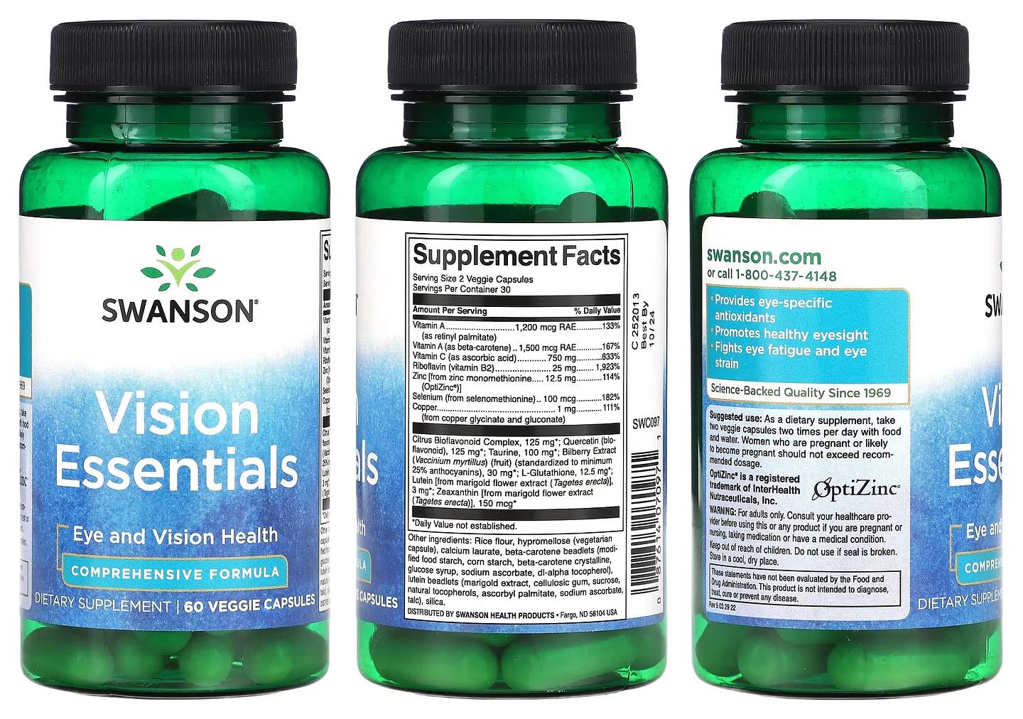 Swanson, Vision Essentials packaging